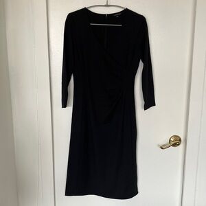 Lands' End Classic Black Long Sleeve Dress